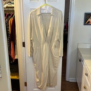 Linen anthropologie dress